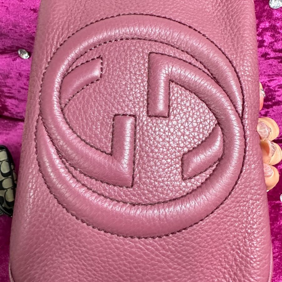 商品：GUCCI 紫紅牛皮SOHO流蘇相機包-7
