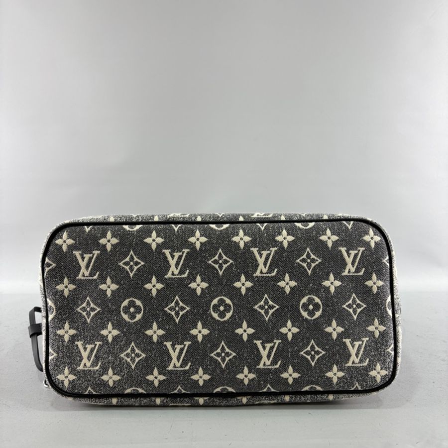 Louis Vuitton M21465灰漸層單寧原花Neverfull托特包-5