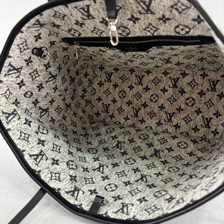 Louis Vuitton M21465灰漸層單寧原花Neverfull托特包-15