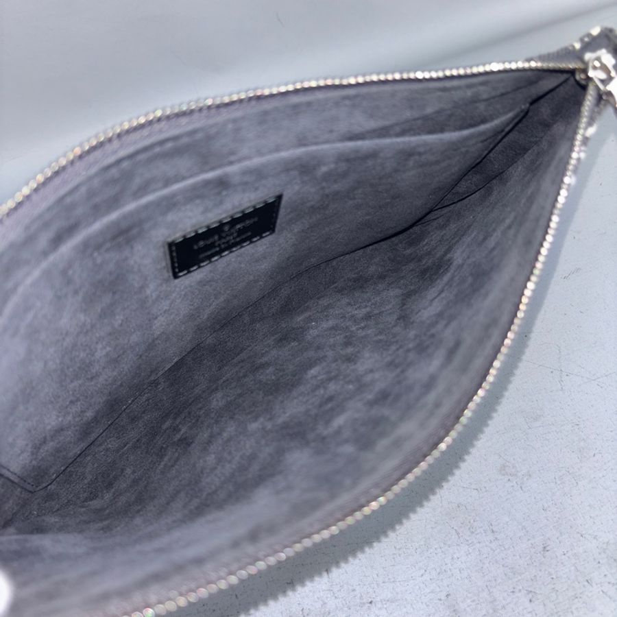 Louis Vuitton M21465灰漸層單寧原花Neverfull托特包-27