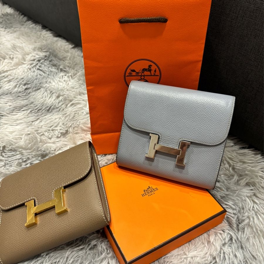 Hermès Constance 康康短夾 銀釦-0