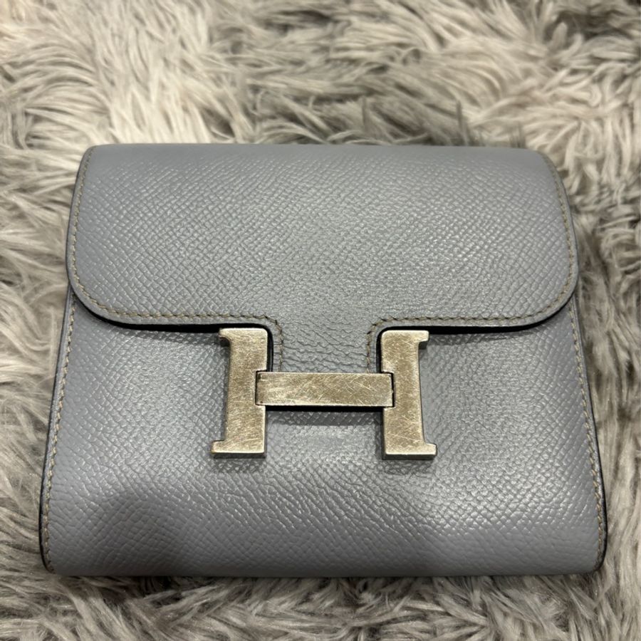 Hermès Constance 康康短夾 銀釦-1