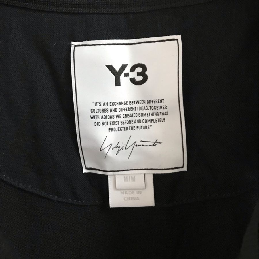 38)Adidas-Y3 正品黑色腰抽繩設計棉質長洋 M號-2