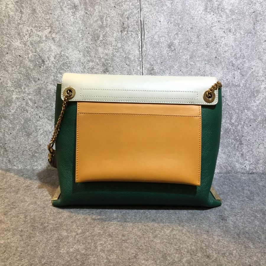 CHLOE 灰綠色 全皮 Clare medium bag 中款 鍊帶 側肩包/肩背包-1