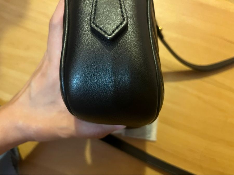 Gucci GG Marmont Mini 黑金-2