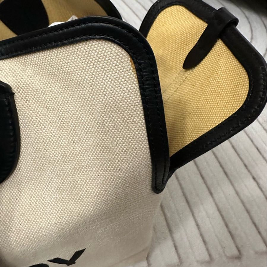 BURBERRY The Belt 中型 可拆萬用袋撞色拼接棉帆布托特包(自然色)-14
