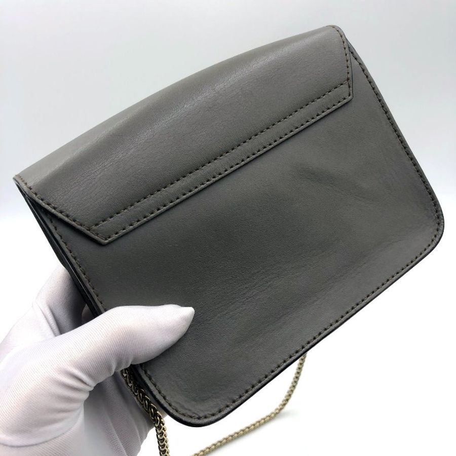 FURLA大象灰側背小方包,逛街包,隨身包,通勤包,二手真品,正品,現貨,免運-5
