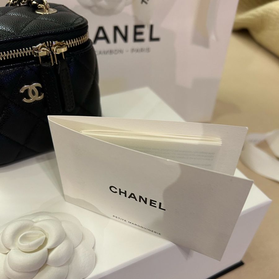 香奈兒 小化妝盒 荔枝皮 mini化妝小盒子 Chanel 小廢包 盒子包-5