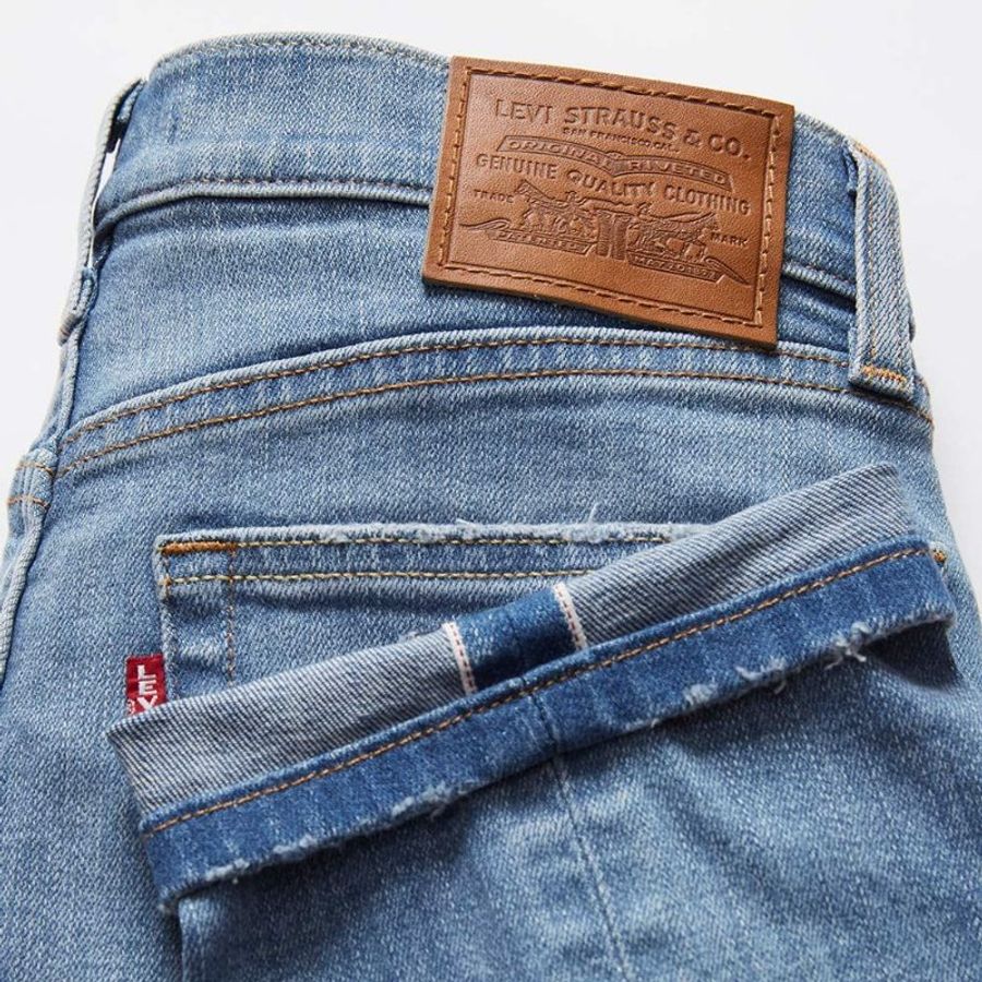 Levis 女款 高腰修身牛仔男友褲 / 精工淺色水洗 / 赤耳 及踝款-4