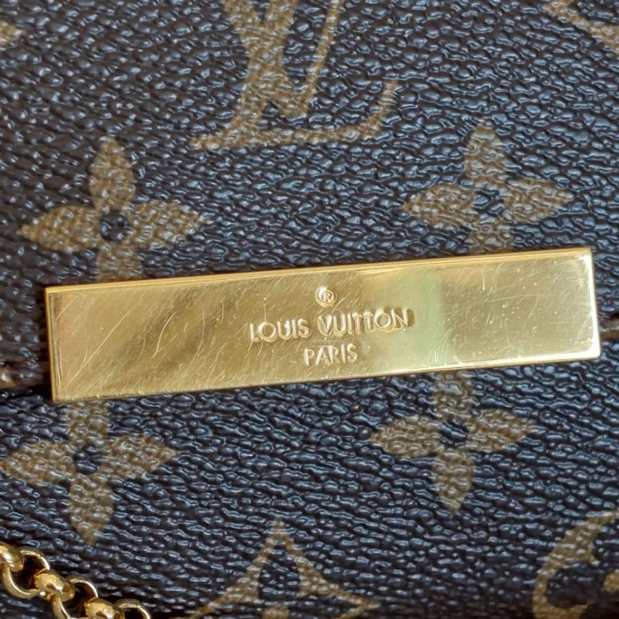 LV 經典老花M40718 🌈現品拍照🌈 Favorite MM 經典花紋鍊條肩背包 斜背包~二手-43