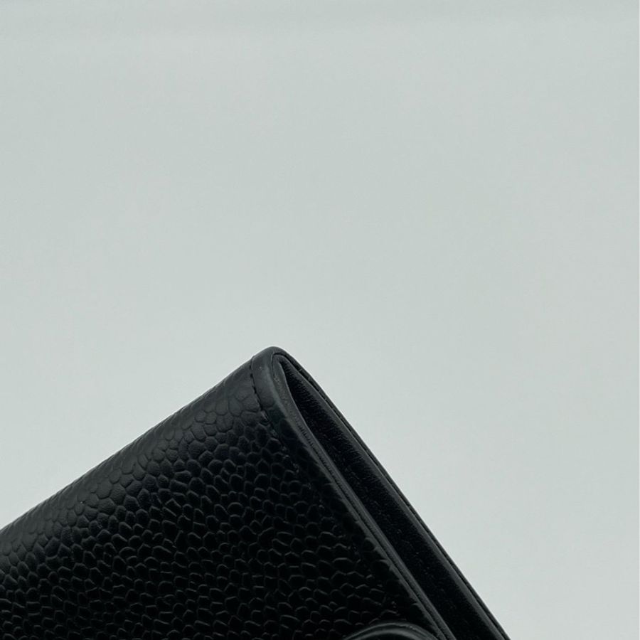 Chanel 魚子醬牛皮長夾 (燙銀字/銀扣)-25