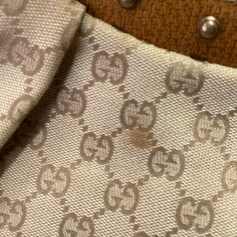 Gucci經典竹節包/扣掉竹節提把的部分:高29寬42/容量很大-18