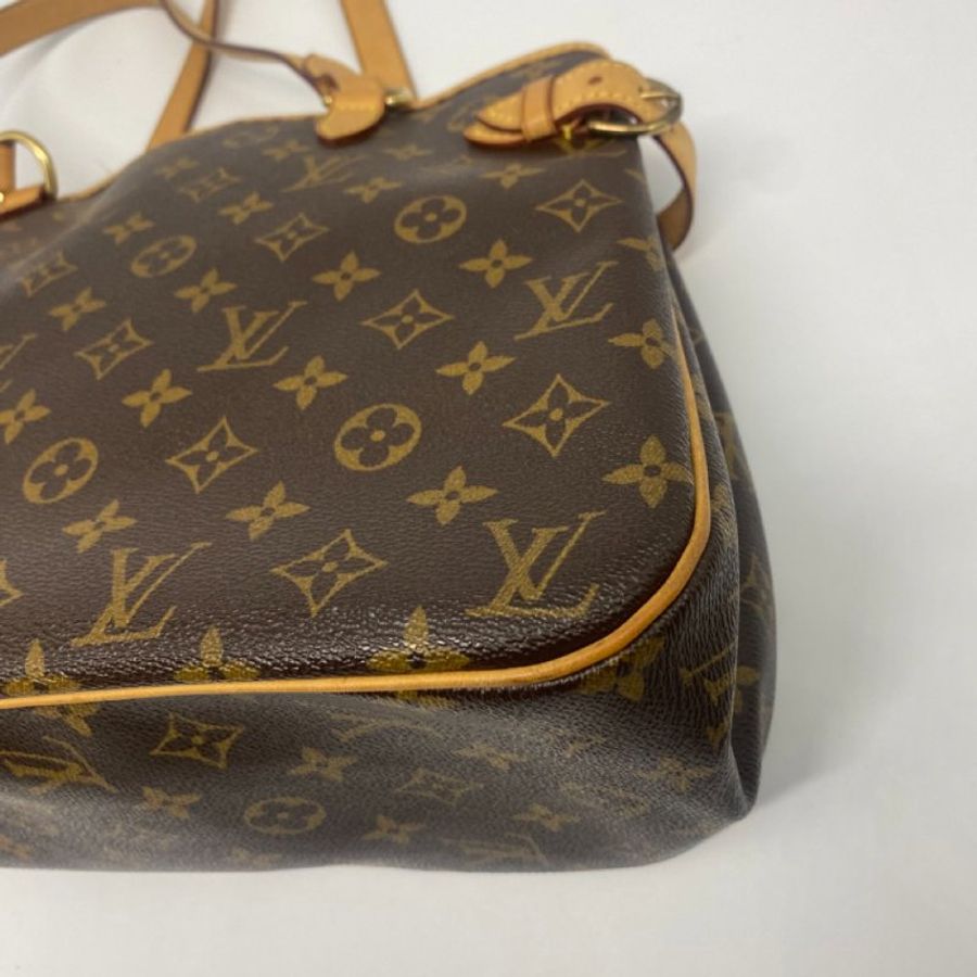 Louis Vuitton LV 老花字紋 雙耳 肩背購物袋/托特包-10
