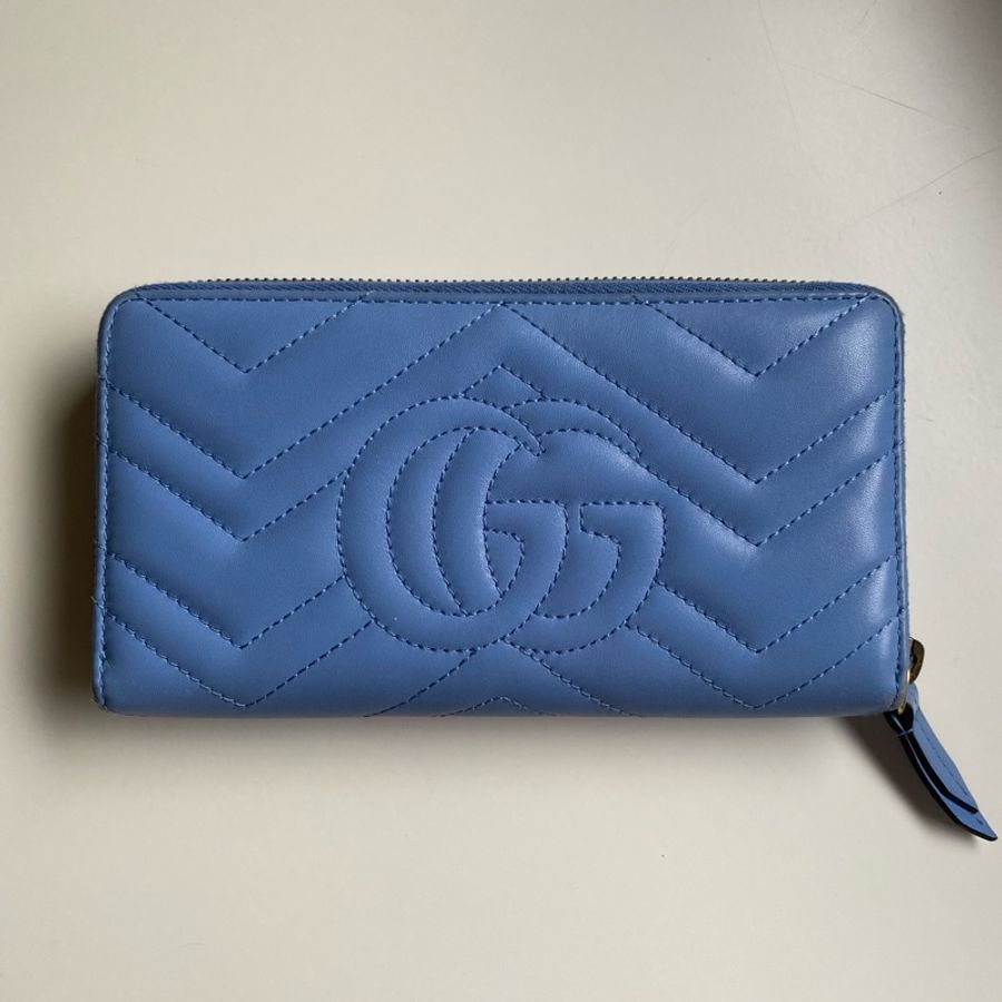 GUCCI marmont藍色長夾-2