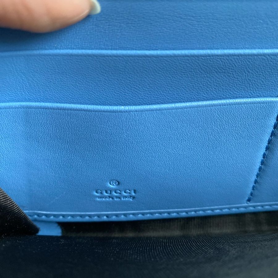 GUCCI marmont藍色長夾-4