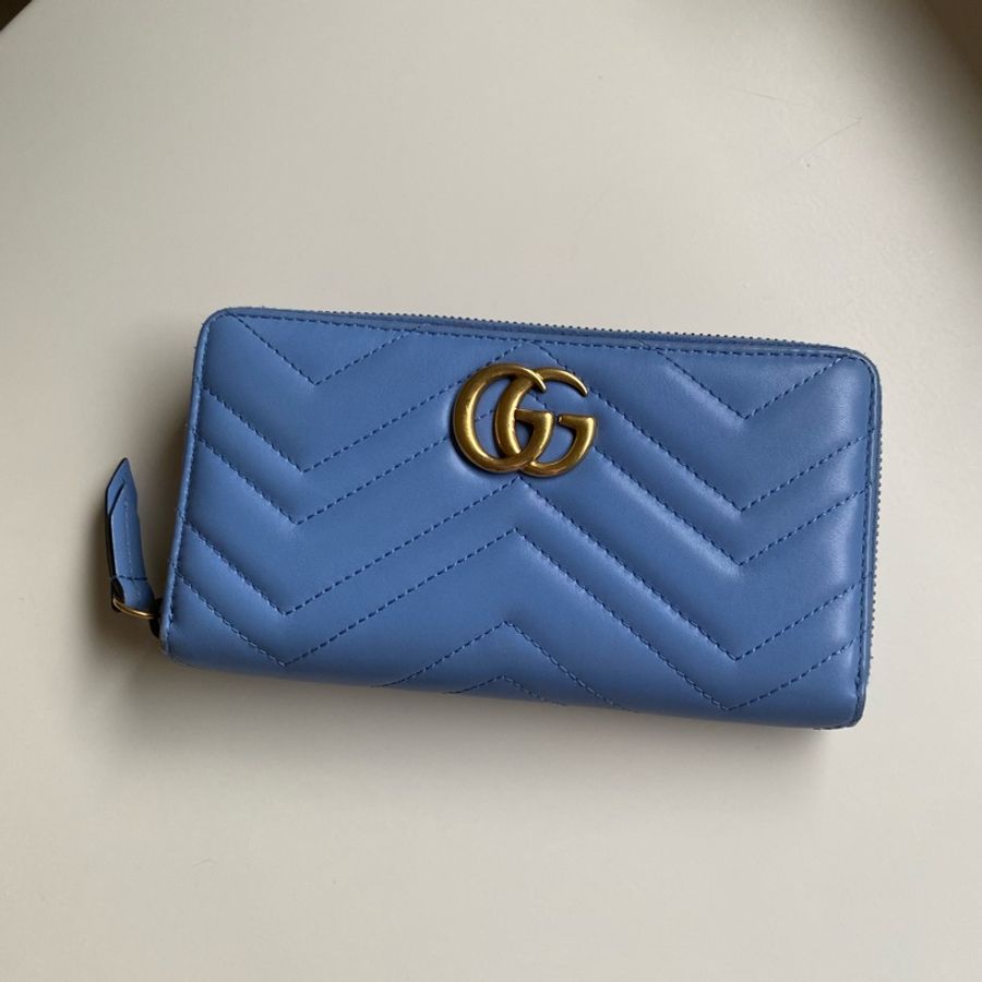 GUCCI marmont藍色長夾-5