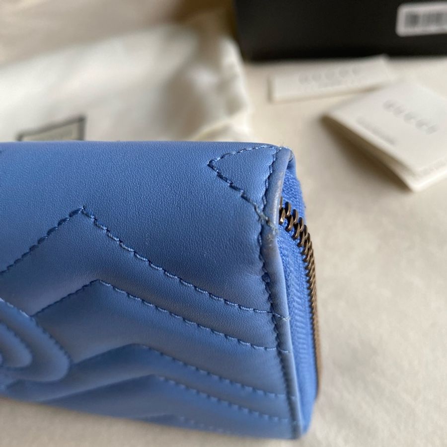 GUCCI marmont藍色長夾-10