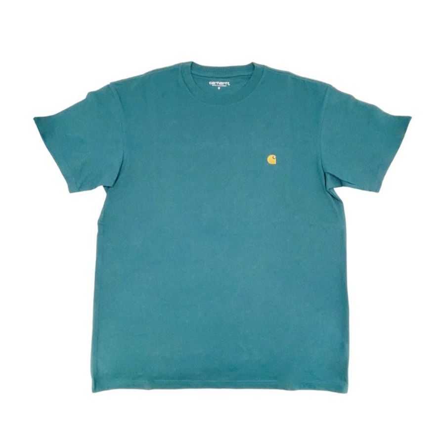 Carhartt WIP 金刺繡logo棉質圓領男短短袖T恤(森林綠) - S-0