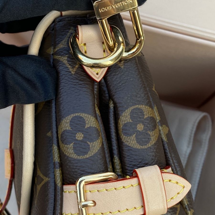 近新LV LOUIS VUITTON Saumur BB原花新款M46740小馬鞍包斜背包肩背包-5