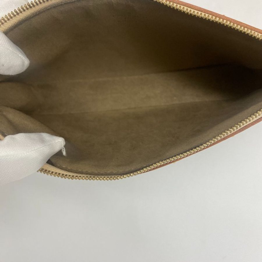 Louis Vuitton LV 黑三彩 村上隆 字紋 鉚釘 腋下包/麻將包-10