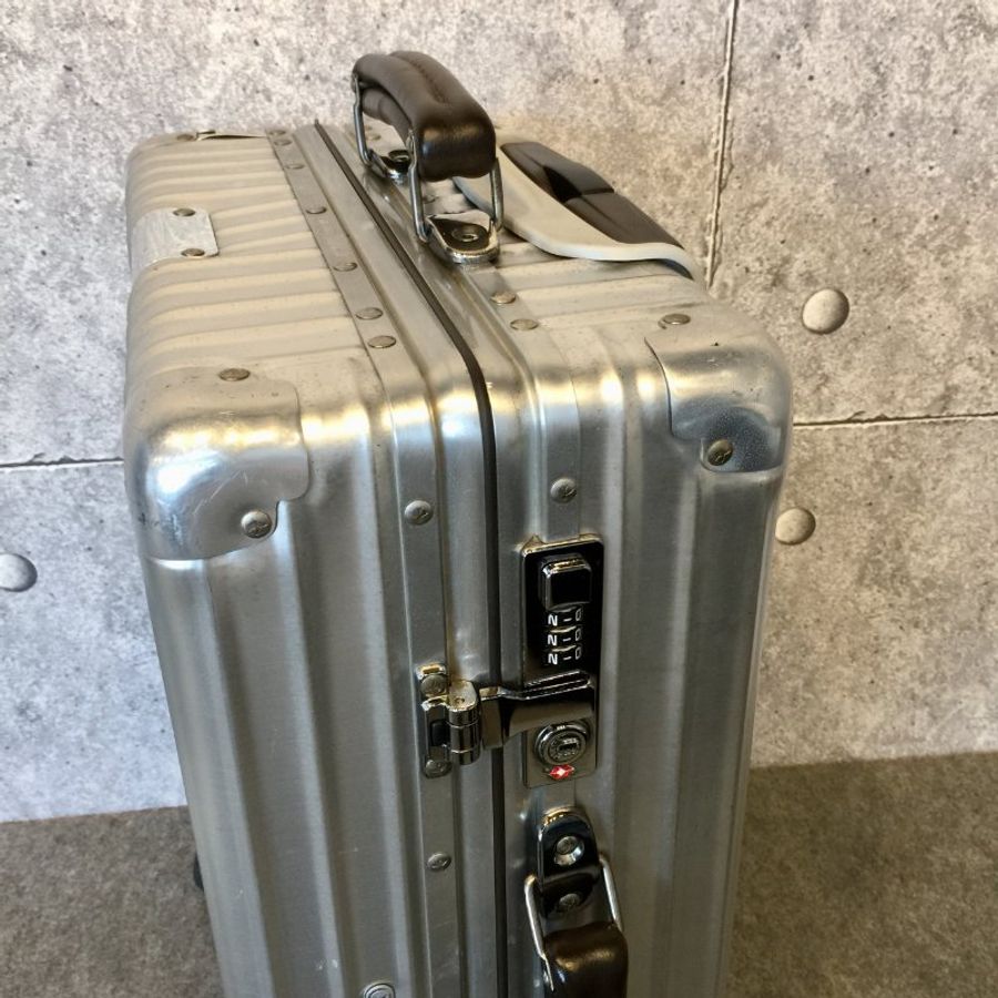 RIMOWA 銀色鋁製手提拉桿旅行箱 /20寸 /登機箱 /行李箱-5