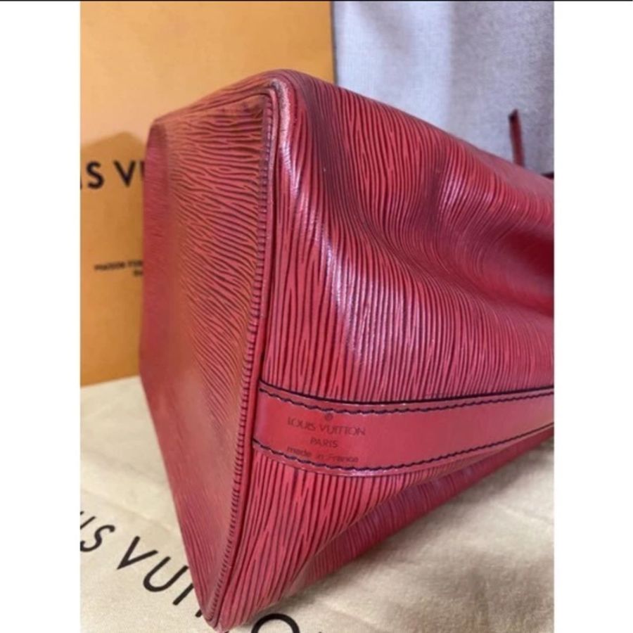 LV 水波紋 紅色水桶包(可私看細圖，誠可議價）-5