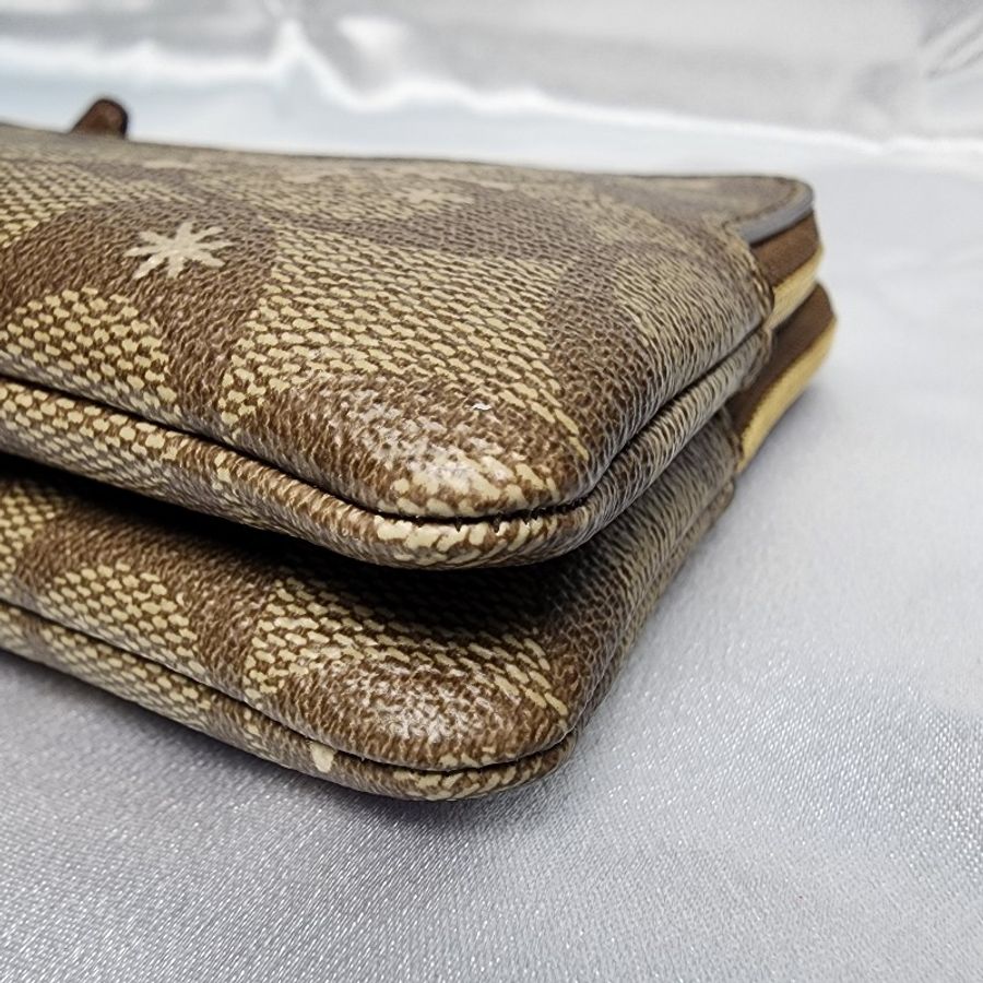 COACH 限定款C LOGO雪花印花雙層手拿包(駝/咖)-14
