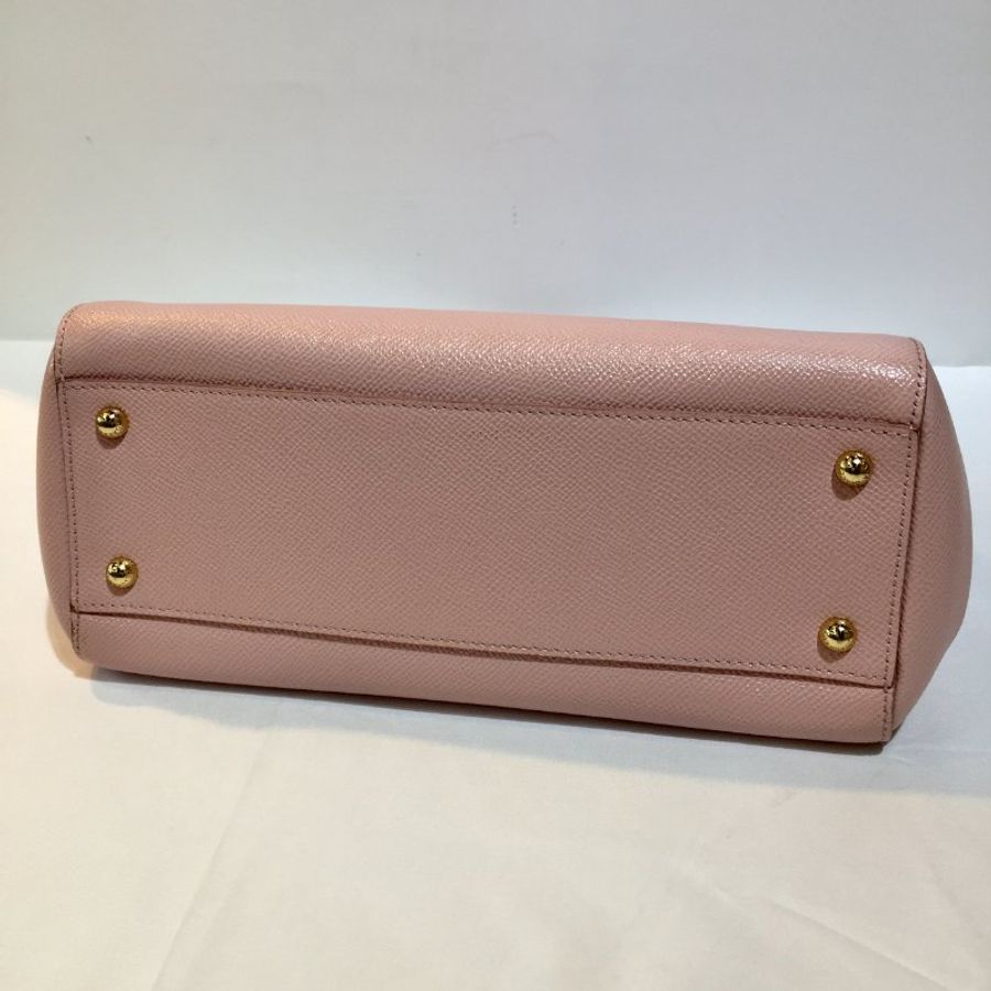 DOLCE&GABBANA 粉色全皮提背二用包 /手提包 /斜背包 /側肩包-7