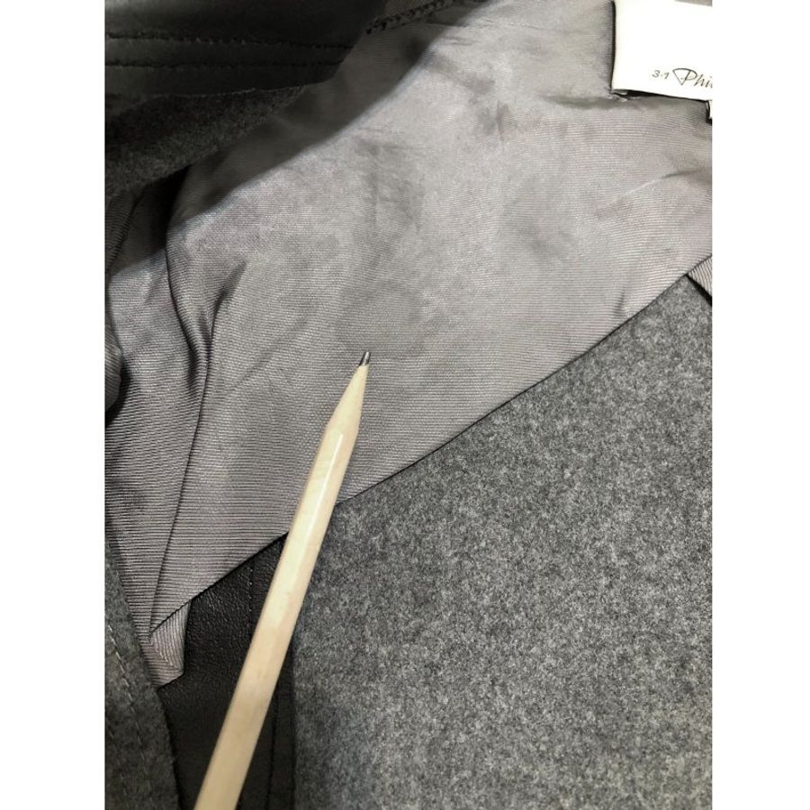 3.1 PHILLIP LIM 黑x灰色不規則騎士皮衣-13
