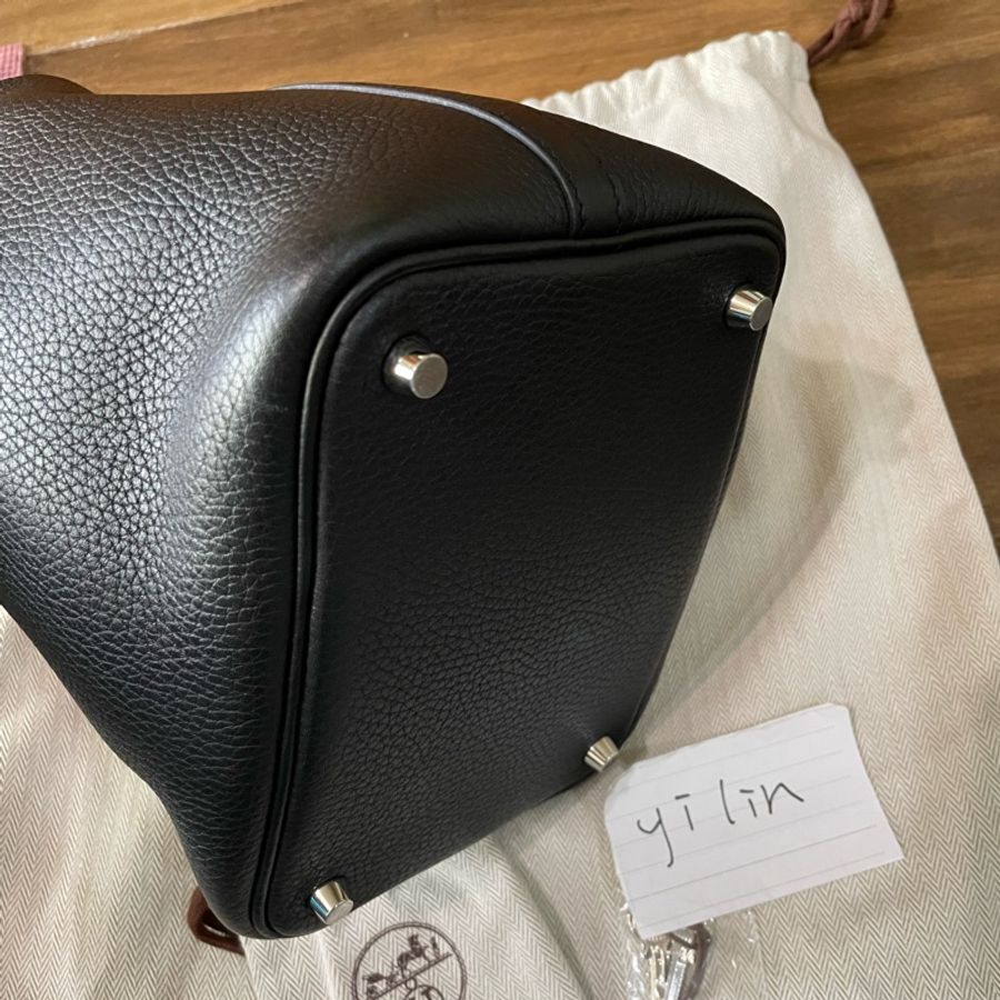 愛馬仕Hermès picotin 菜籃18黑銀-9