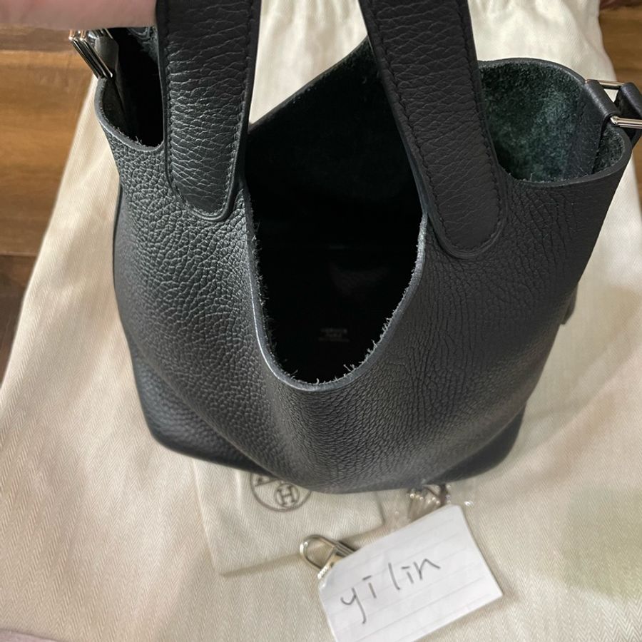 愛馬仕Hermès picotin 菜籃18黑銀-13