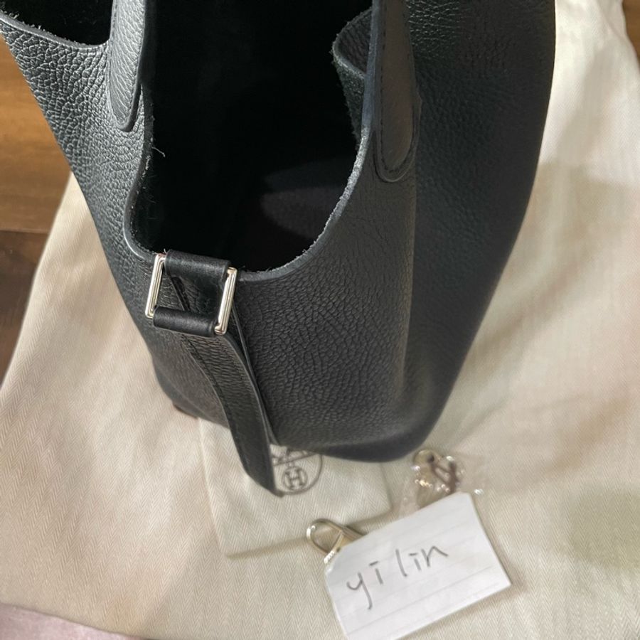 愛馬仕Hermès picotin 菜籃18黑銀-14