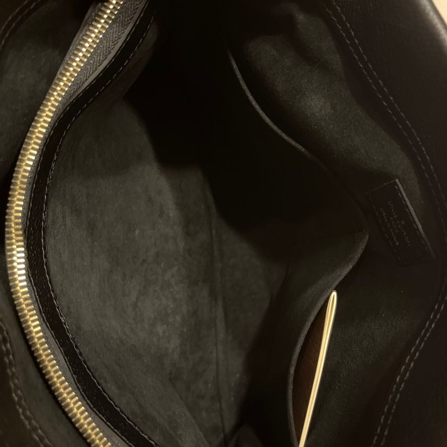LV M51198 原花 黑 牛皮 金鍊 肩背包 側背包 購物包 托特包 媽媽包 名媛包-3