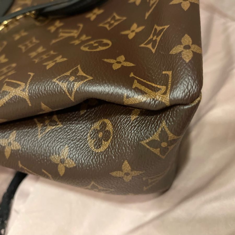 LV M51198 原花 黑 牛皮 金鍊 肩背包 側背包 購物包 托特包 媽媽包 名媛包-14