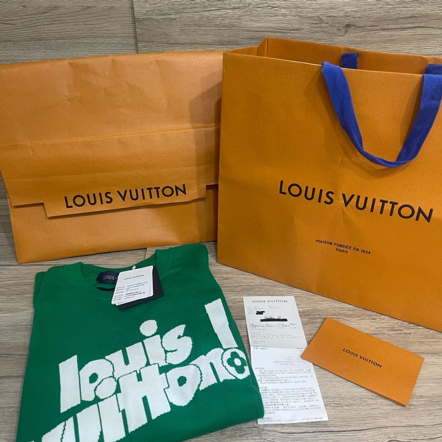 全新品Lv針織英文Logo短T(台灣專櫃購入專櫃購證齊全‼️)-3