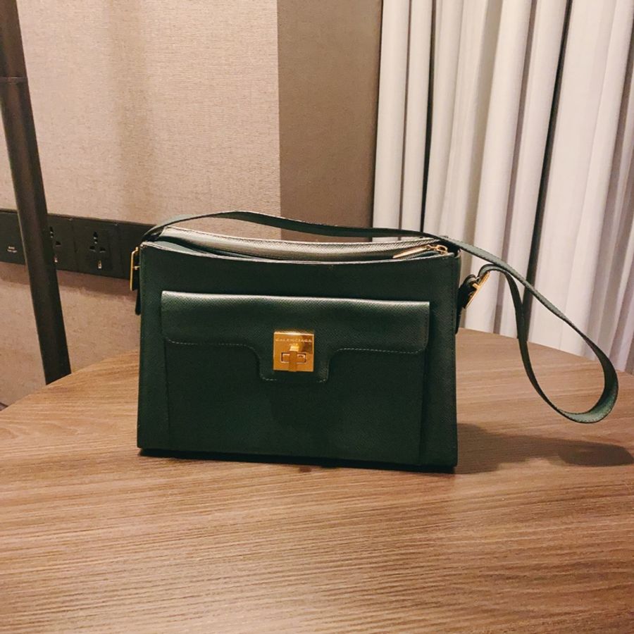 BALENCIAGA vintage 復古 方包 手提包 側背 肩包-2