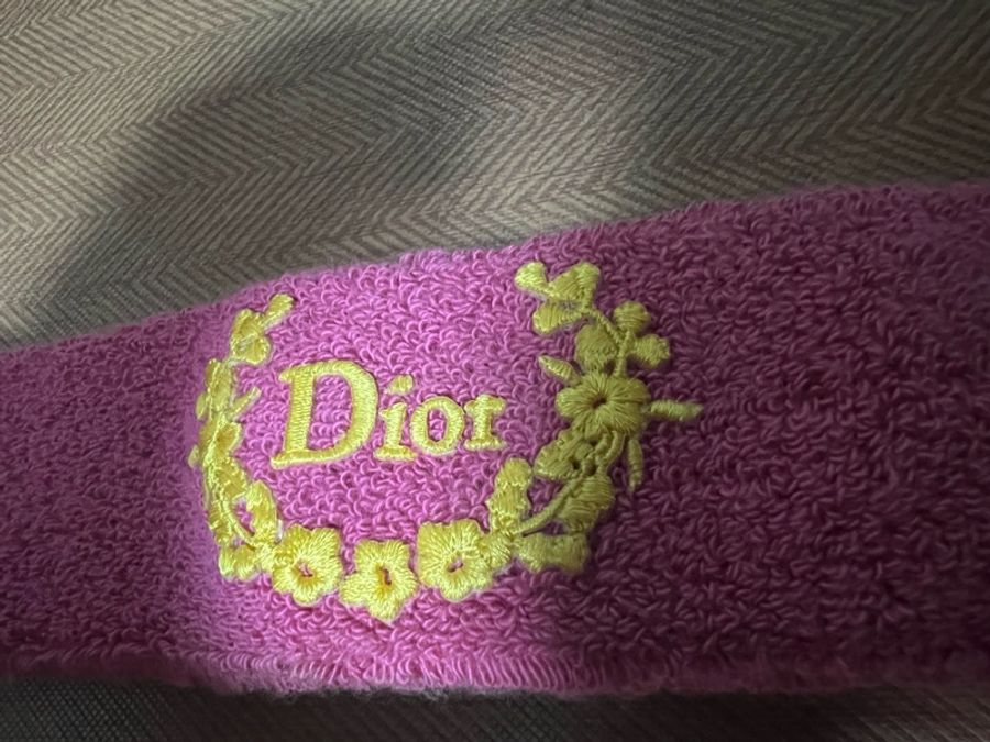 Dior 毛巾布運動髪帶-1