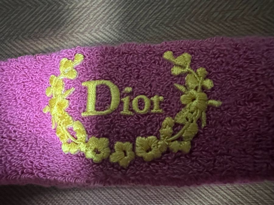 Dior 毛巾布運動髪帶-2