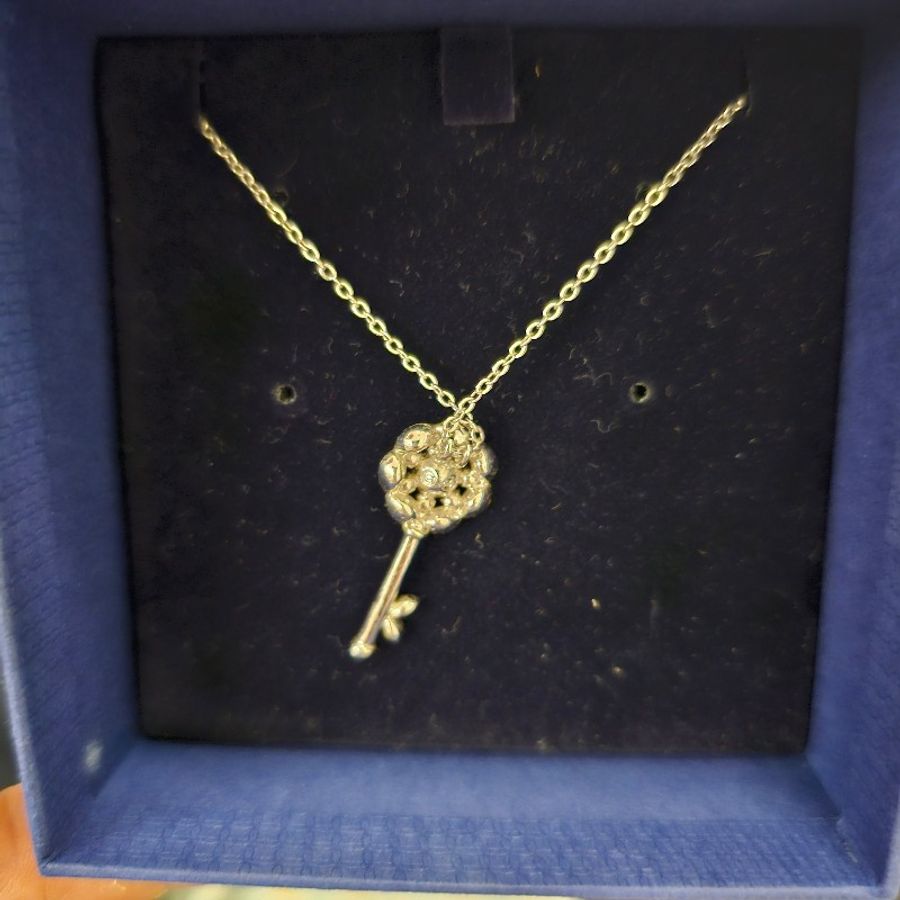 Swarovski 🩵藍水晶🪺鑰匙項鍊🗝-6