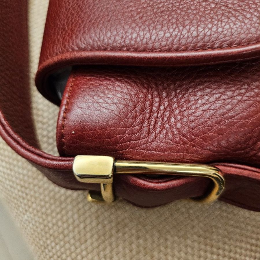 Gucci 古董精品 卡地亞酒紅色 翻蓋 側肩包 vintage 賈姬Jackie 包型 hobo包型-23