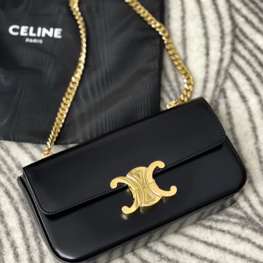 Celine牛皮鏈條側背包-0