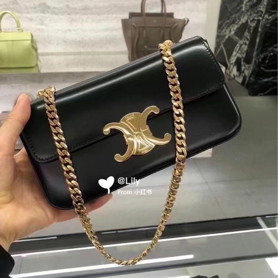 Celine牛皮鏈條側背包-1