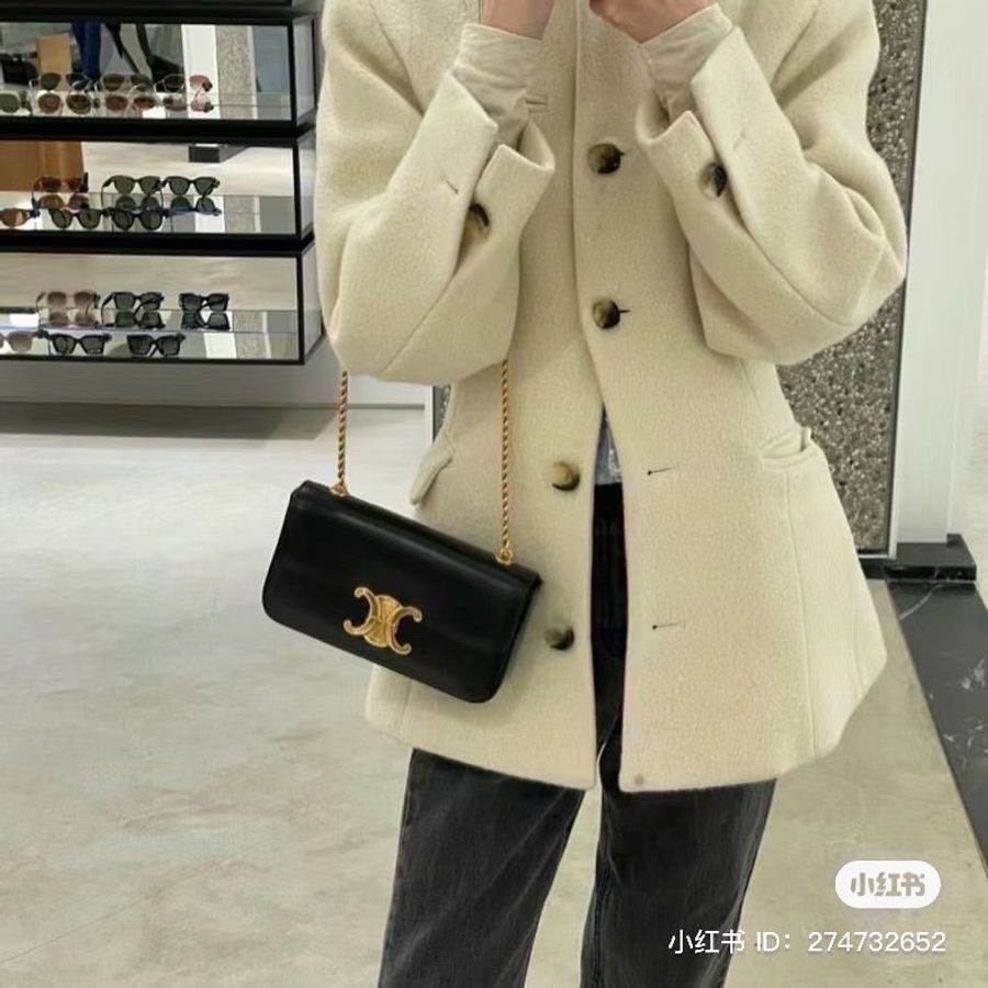 Celine牛皮鏈條側背包-2