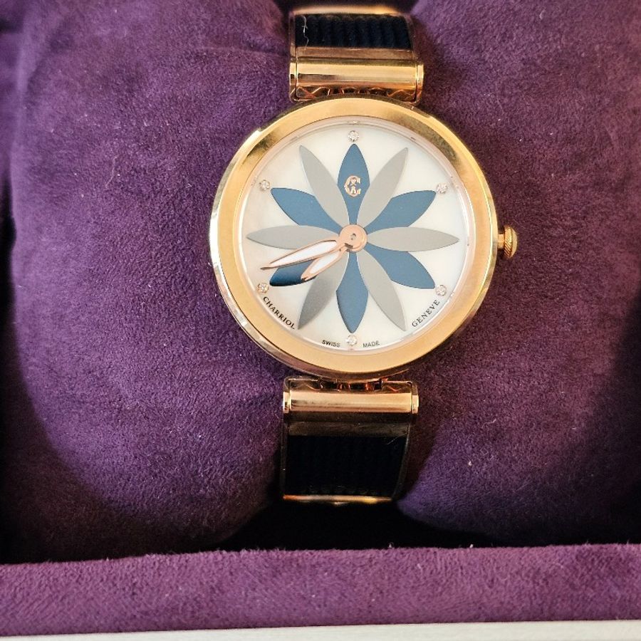 Charriol 🩵💙夏利豪🩵💙⌚️ 寶石藍 女性腕錶-6