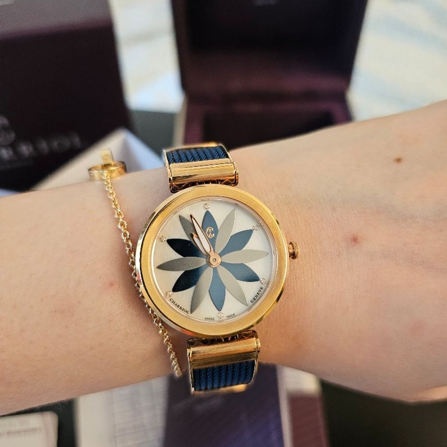 Charriol 🩵💙夏利豪🩵💙⌚️ 寶石藍 女性腕錶-1