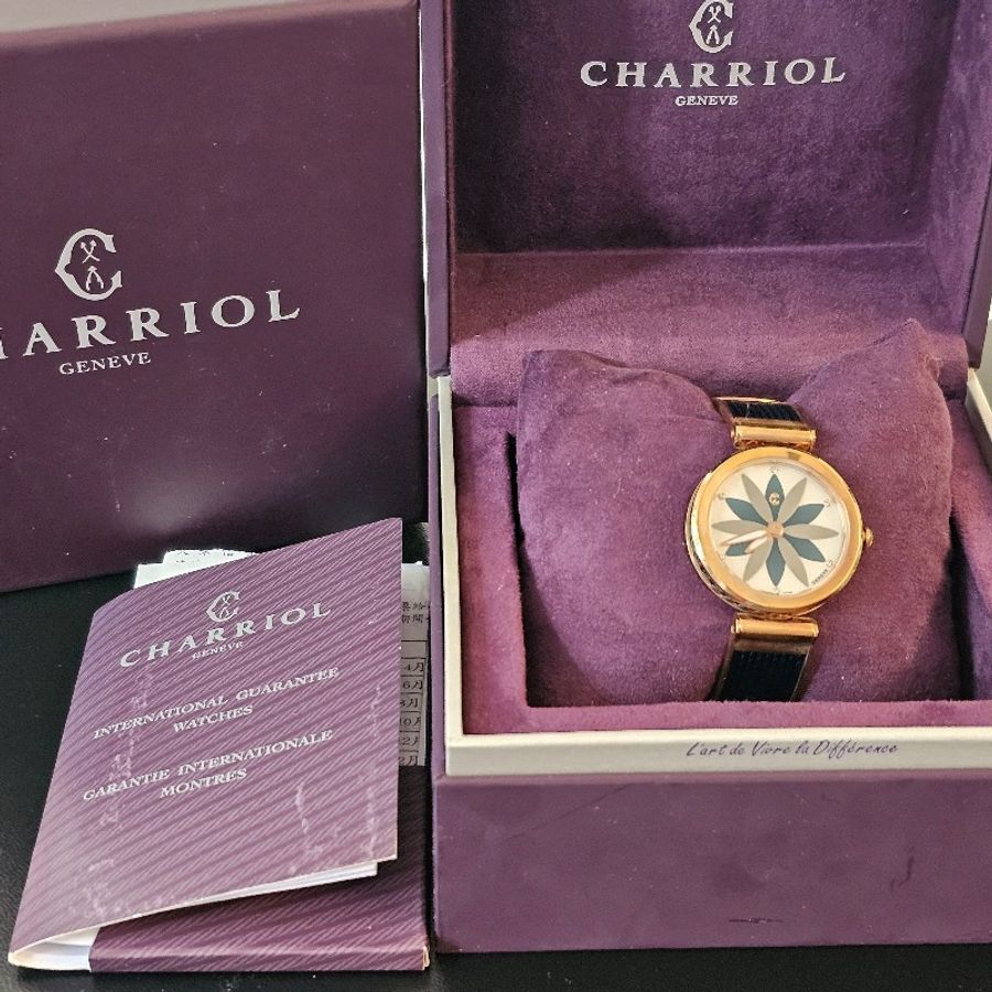 Charriol 🩵💙夏利豪🩵💙⌚️ 寶石藍 女性腕錶-5