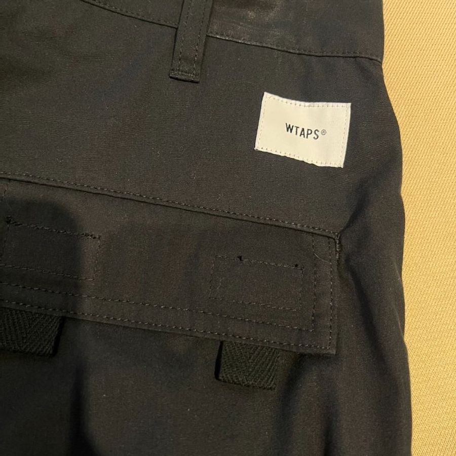 WTAPS MODULAR TROUSERS / COTTON. WEATHER【202BRDT-PTM01】- BLACK-3
