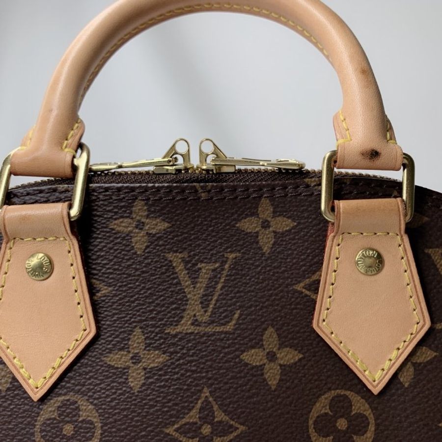 LV ALMA BB老花貝殼手提包-11