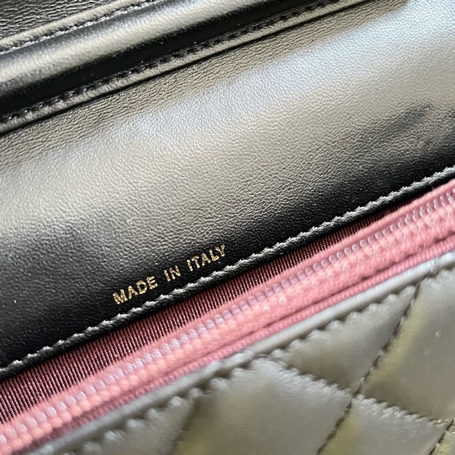 Chanel Woc 黑色淡金鏈-15