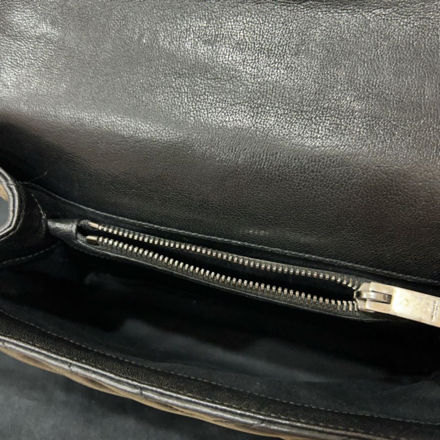 Ysl Saint Laurent College 中型復古金屬車縫羊皮 學院包(黑色)中號學院包 黑銀款-2